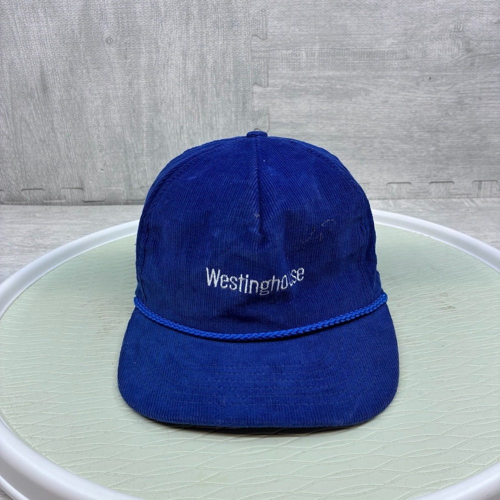 Vintage Westinghouse Hat Cap Snapback Blue‎ Corduroy Rope Electric Company